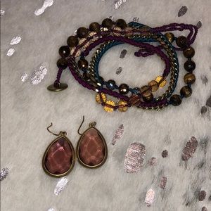 Chloe and Isabel wrap bracelet and earring set